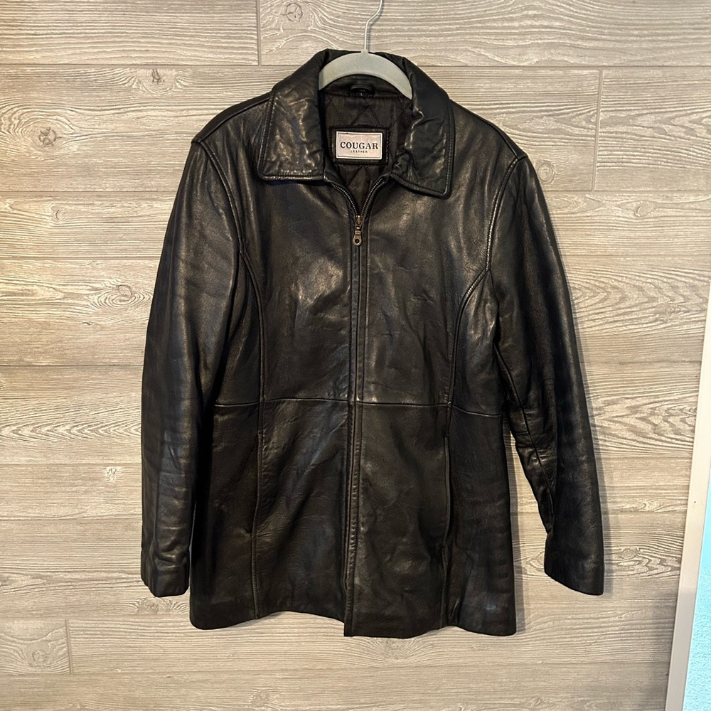 Genuine leather jacket by Cougar women's‎ large soft leather